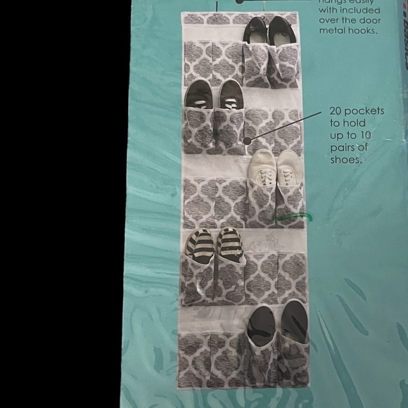 Home Basics 20 Pocket Over The Door Show Organizer - Picture 3 of 5